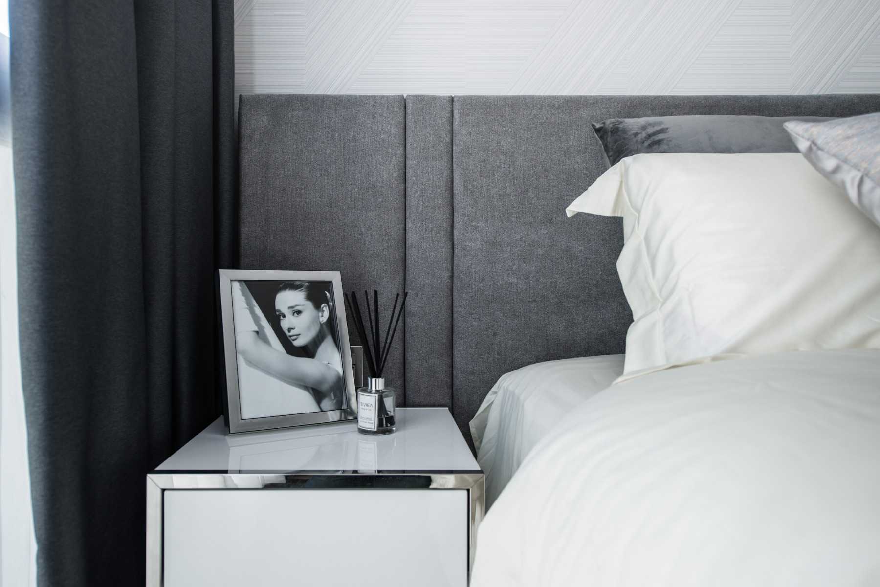 Contemporary Bedroom with Ceiling Light and Built-in Bed