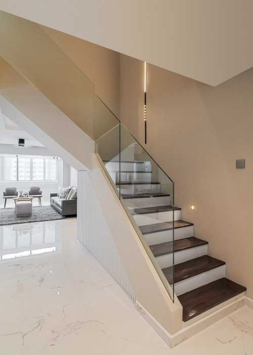 Minimalist Foyer at Dakota Crescent Maisonette