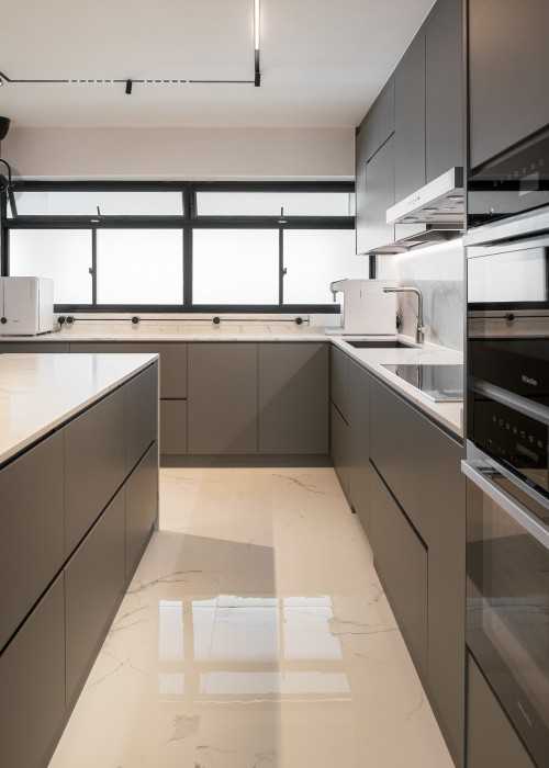 Minimalist Kitchen at Dakota Crescent Maisonette