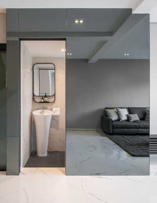 Minimalist Bathroom at Dakota Crescent Maisonette