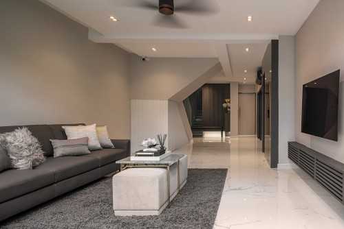 Minimalist Living Room at Dakota Crescent Maisonette