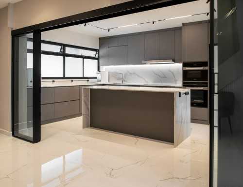 Minimalist Kitchen at Dakota Crescent Maisonette