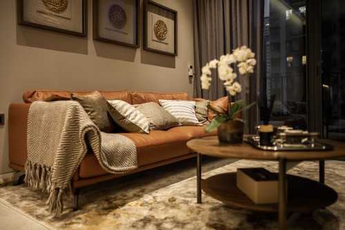 Contemporary Living Room at Highline Residences II
