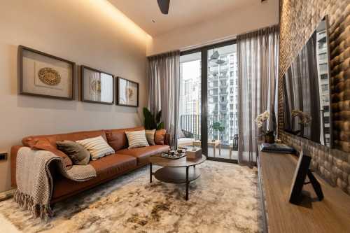 Contemporary Living Room at Highline Residences II