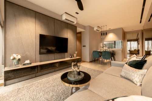 Contemporary Living Room at 68 Kingsford Waterbay
