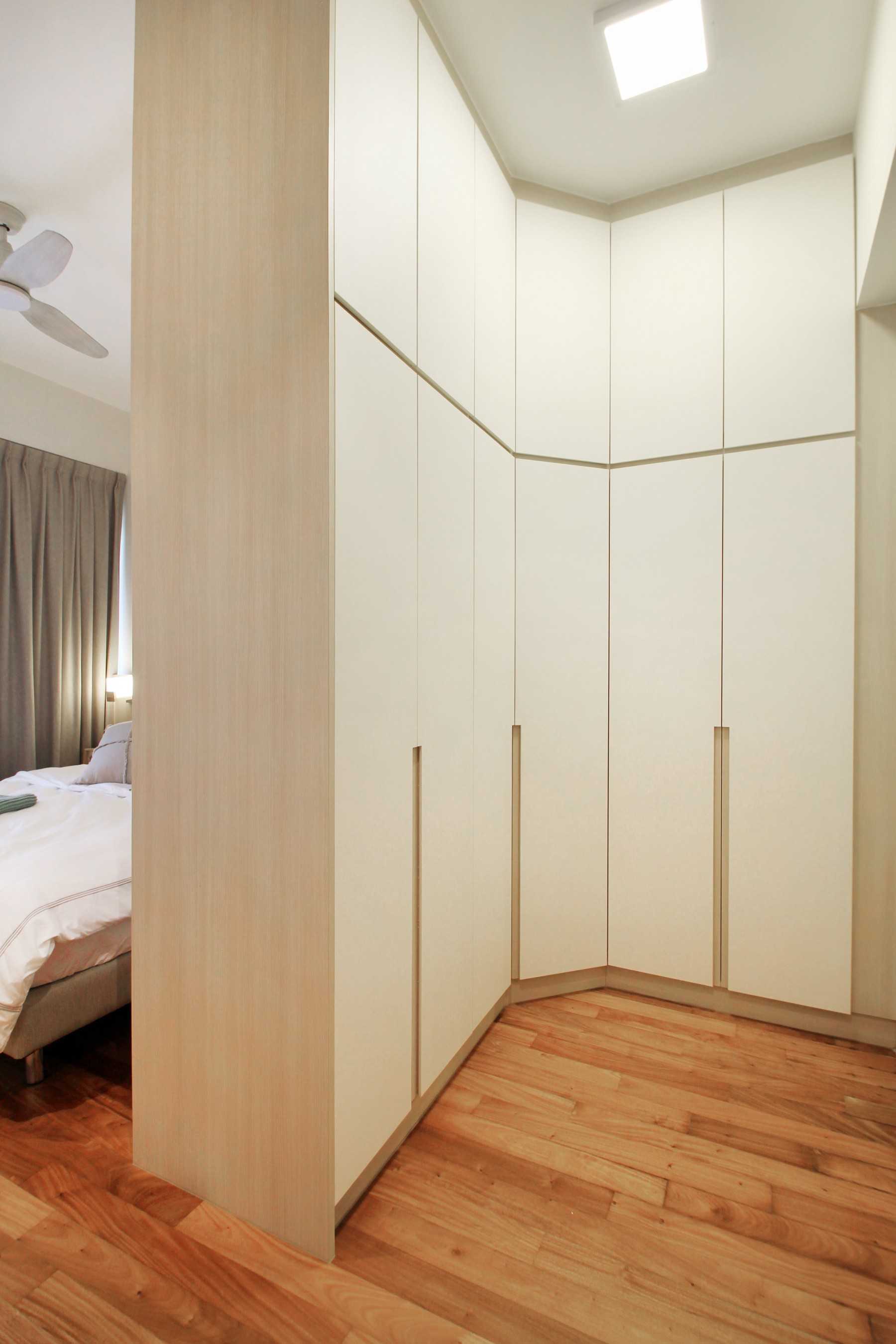 Scandinavian Walk-in Wardrobe with Mirror and Wardrobe