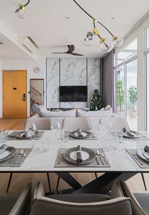 Contemporary Living Room at Tampines Trilliant
