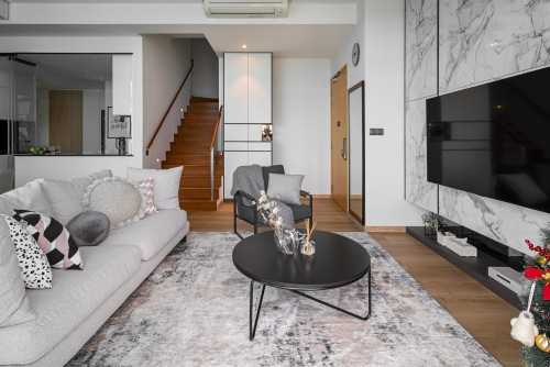 Contemporary Living Room at Tampines Trilliant