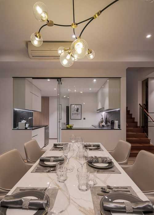 Contemporary Dining Room at Tampines Trilliant