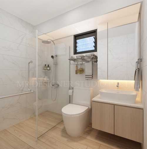 Contemporary Bathroom at 629 tampines