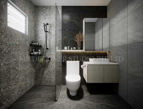 Scandinavian Bathroom at punggol 128B