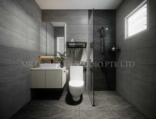 Scandinavian Bathroom at punggol 128B
