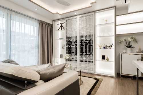 Asian Living Room at Bellewaters II