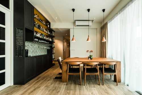 Transitional Dining Room at Martin Place