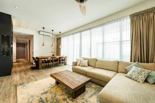 Transitional Living Room at Martin Place