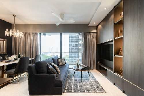 Contemporary Living Room at Sims Urban Oasis