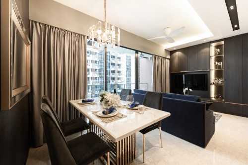 Contemporary Dining Room at Sims Urban Oasis