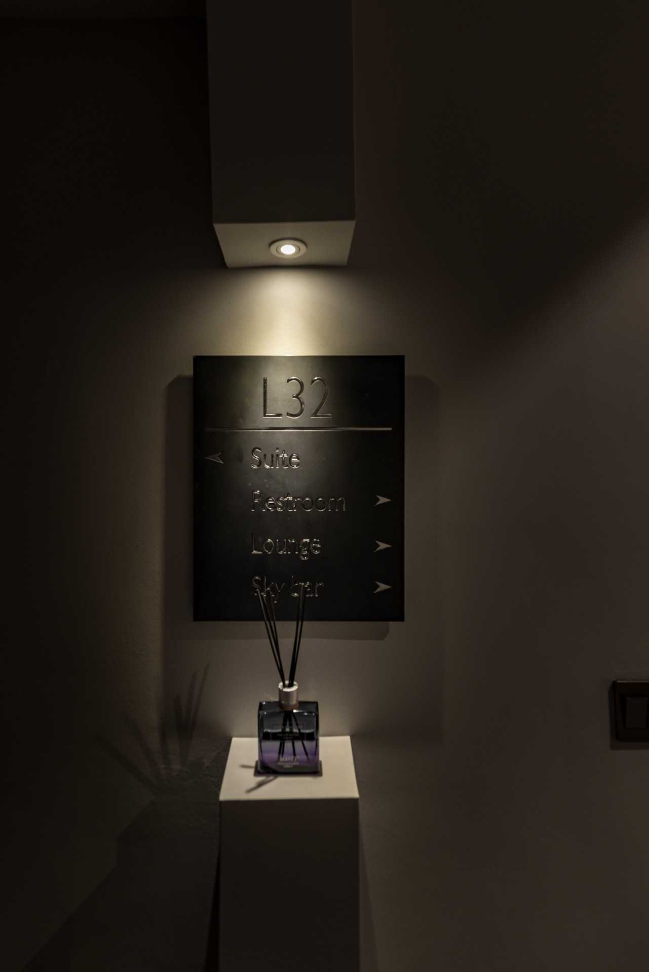 Contemporary Foyer with Artwork and Console Table