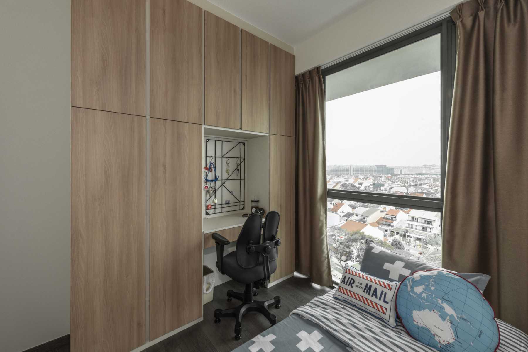 Modern Kids Room with Bookshelf and Children's Storage