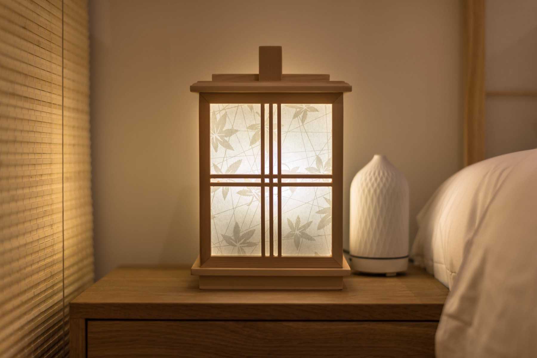 Asian Bedroom with Cove Lighting and Queen Bed