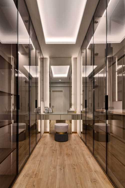 Modern Walk-in Wardrobe at Interlace
