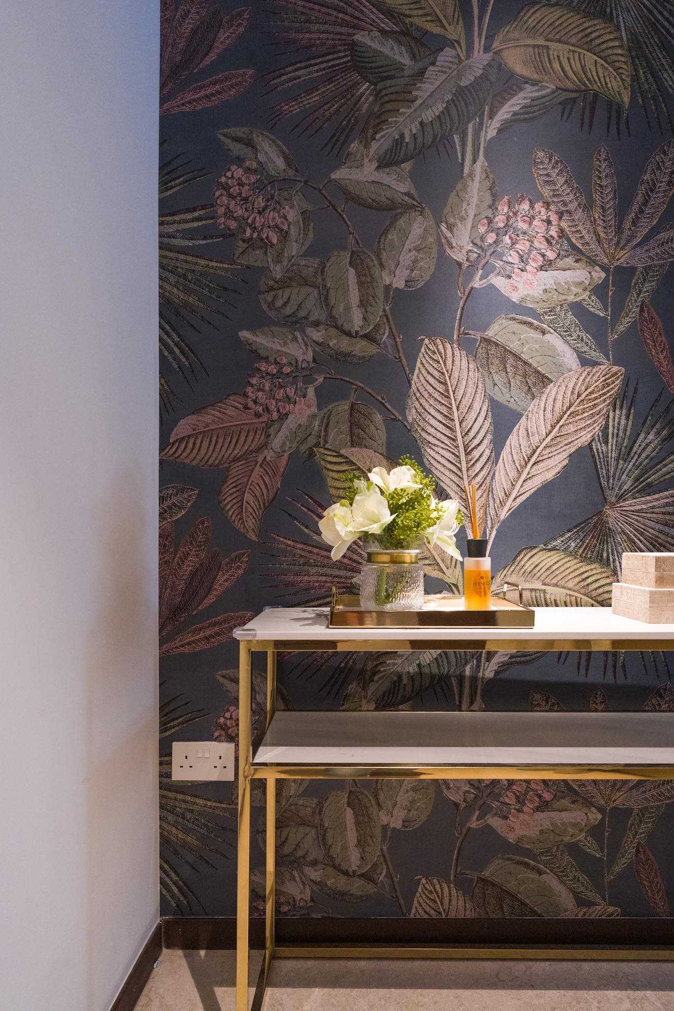 Modern Foyer with Feature Wall and Artwork