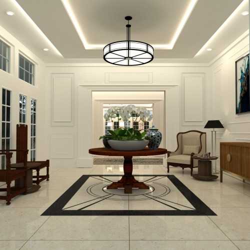 Minimalist Entryway at White Elegance