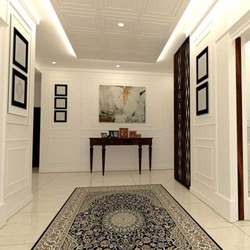 Minimalist Hallway at White Elegance