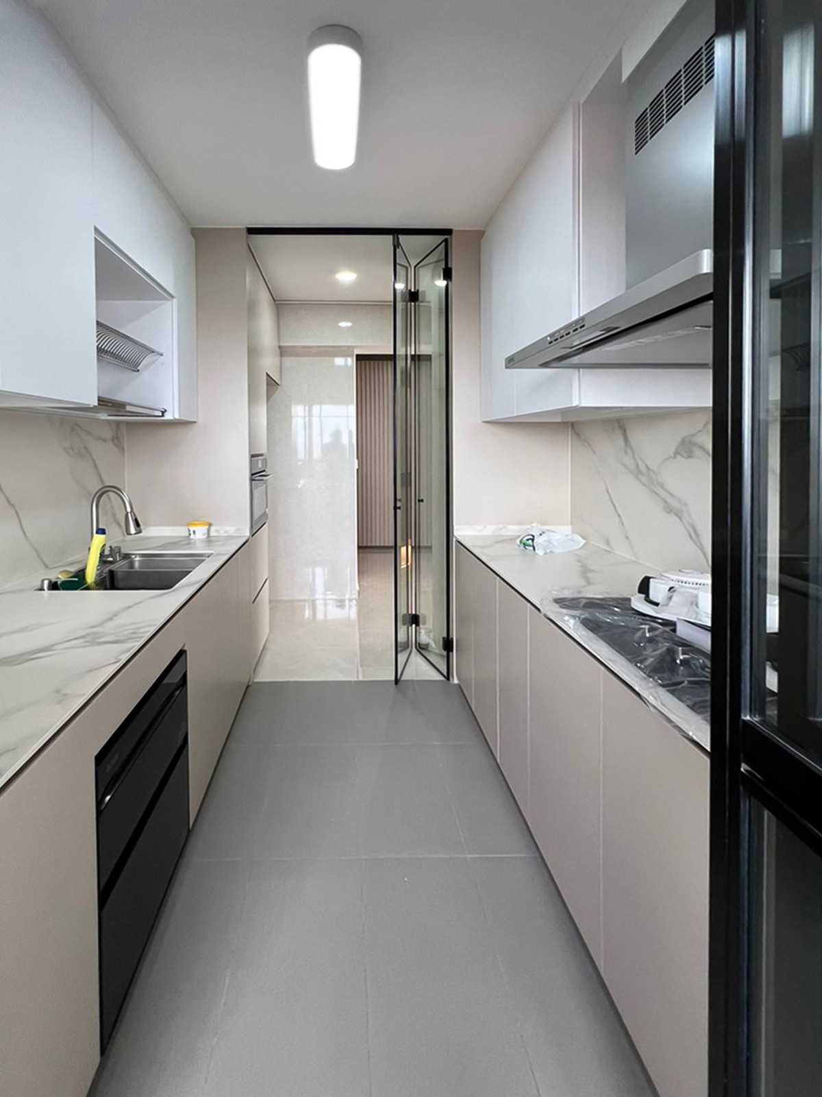 Scandinavian Kitchen with Kitchen Window and Kitchen Accessories