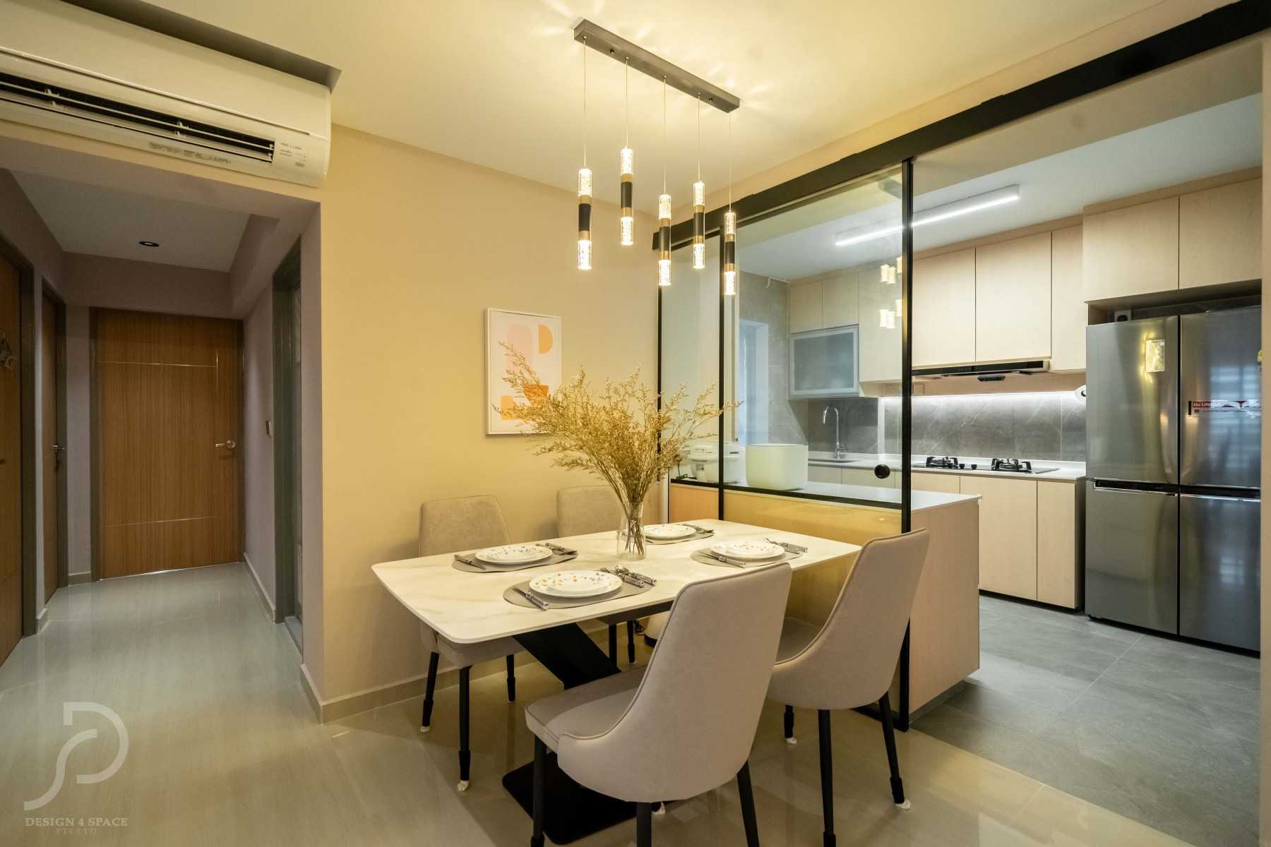 Modern Dining Room with Dining Table and Dining Chairs