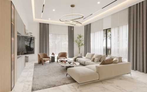 Contemporary Living Room at Landed @ Orange Grove Road