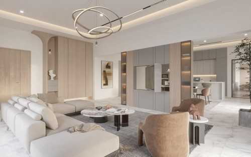 Contemporary Living Room at Landed @ Orange Grove Road