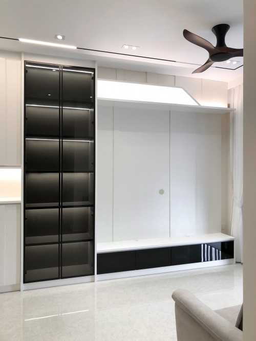 Modern Living Room at Parc Botannia @ Fernvale