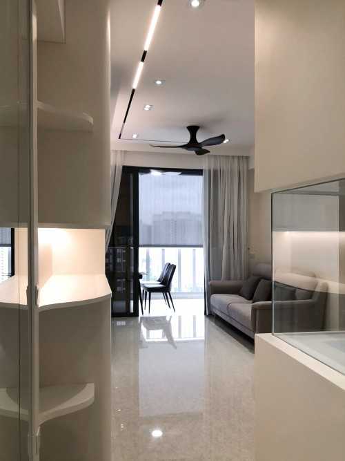 Modern Living Room at Parc Botannia @ Fernvale