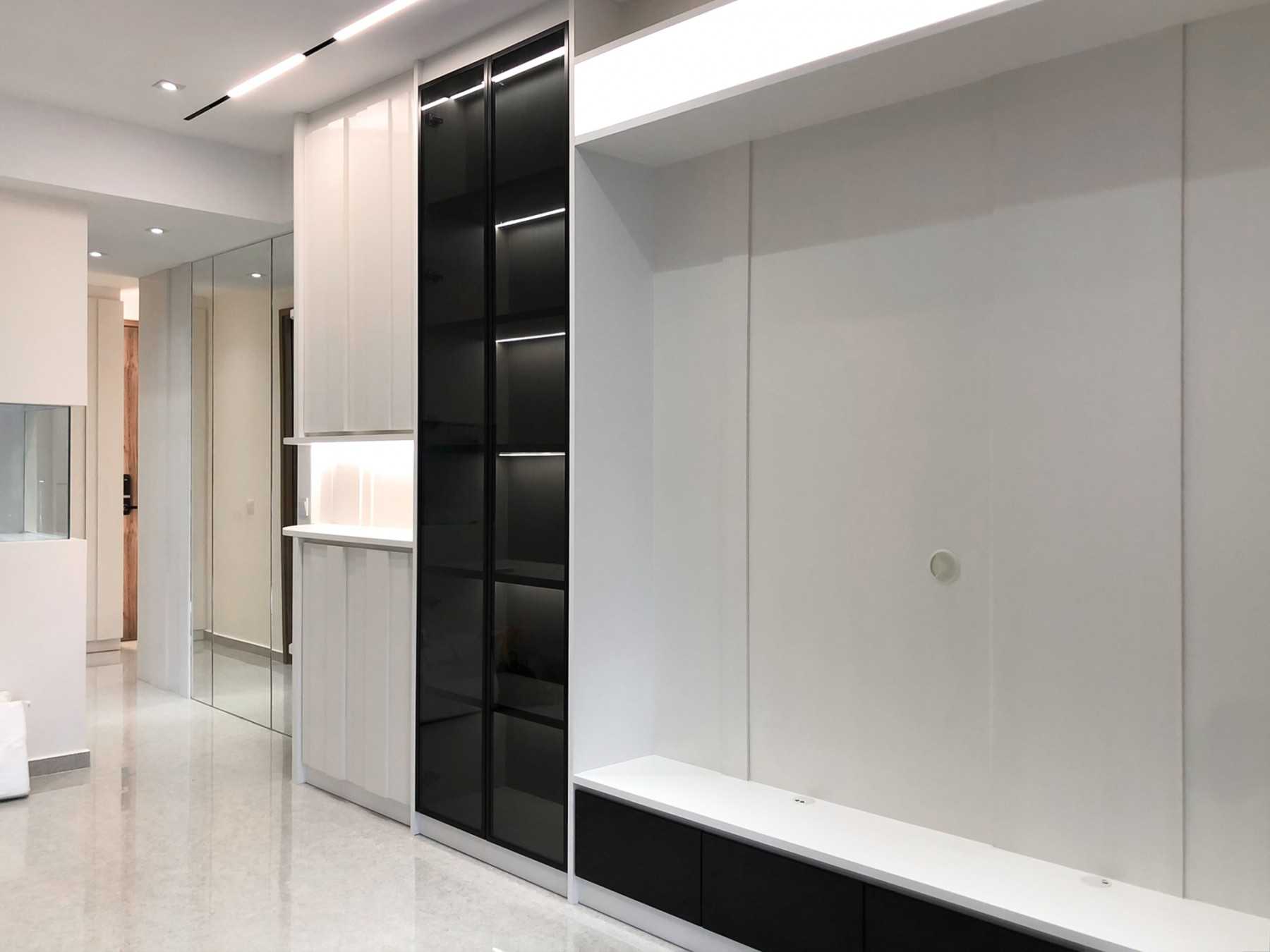 Modern Living Room with TV Console and Storage Cabinets