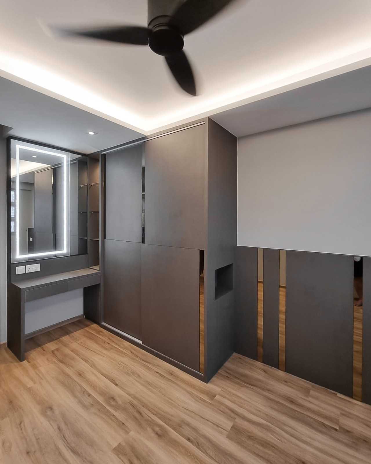 Modern Bedroom with Wardrobe and Sliding Wardrobe