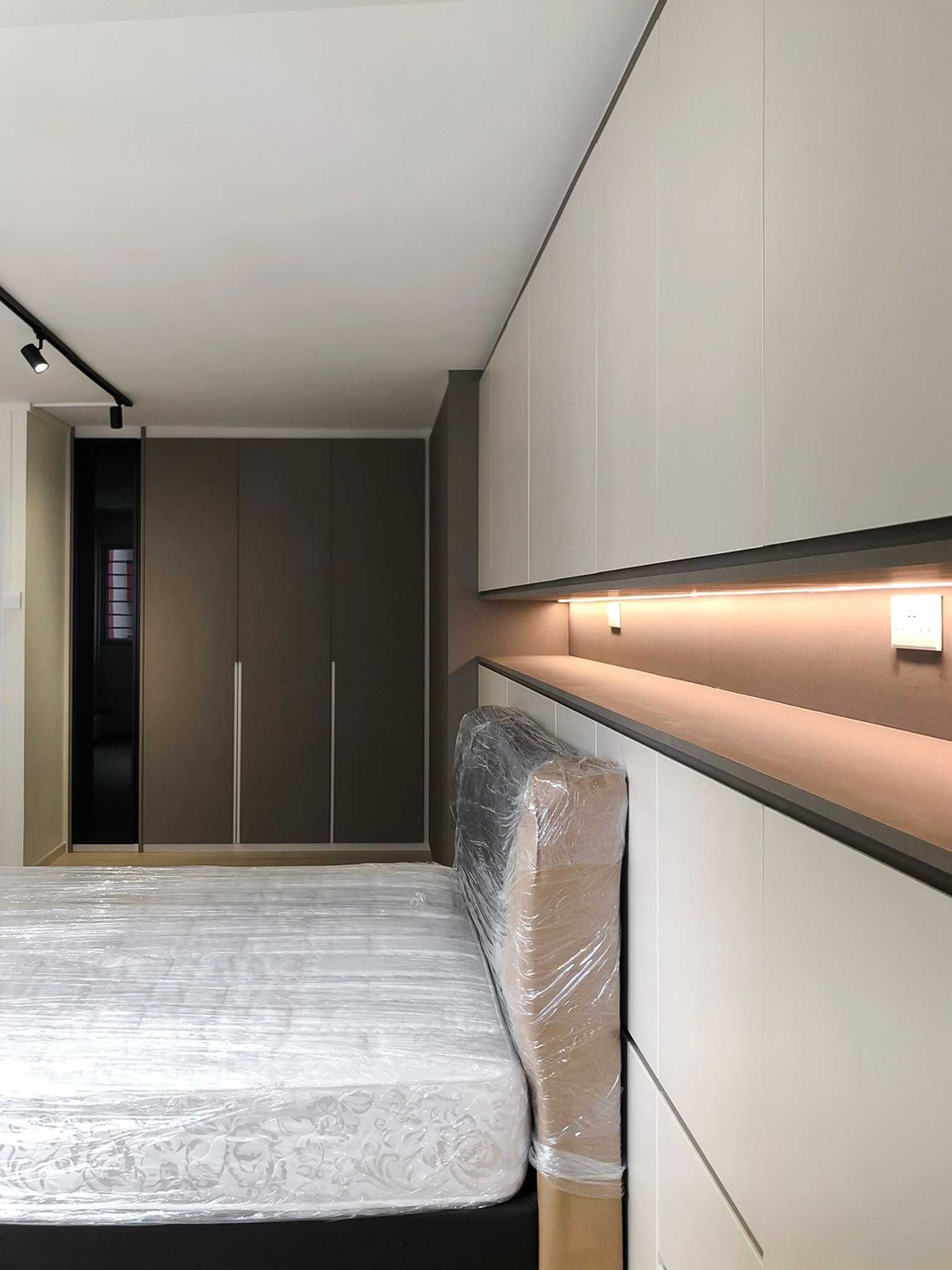 Scandinavian Bedroom with Wardrobe and Storage Cabinets