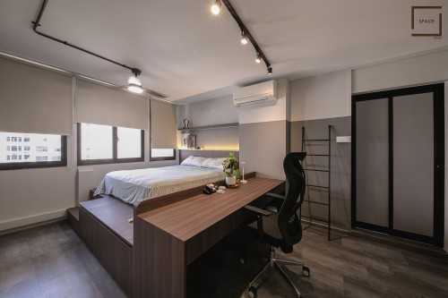 Contemporary Bedroom at Resale 5 Room HDB @ Hougang