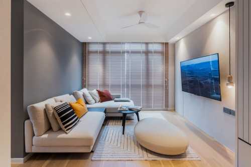 Contemporary Living Room at Project Hygge Uchi