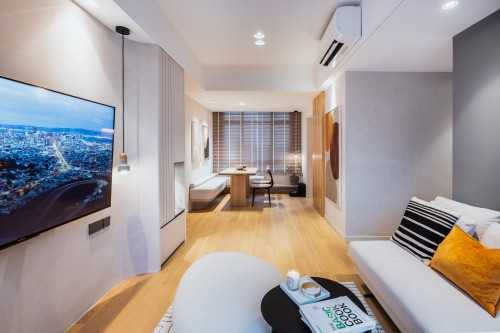 Contemporary Living Room at Project Hygge Uchi