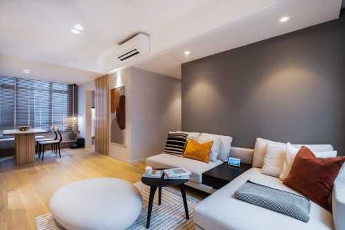 Contemporary Living Room at Project Hygge Uchi