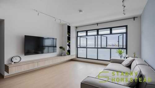Modern Living Room at 420D Northshore Drive