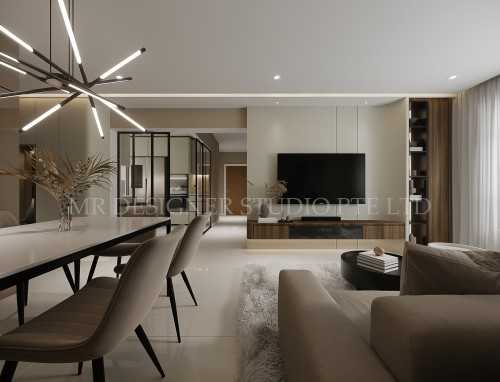 Modern Living Room at Bidadari park drive