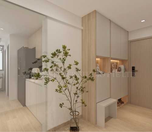 Scandinavian Entryway at tampines arc