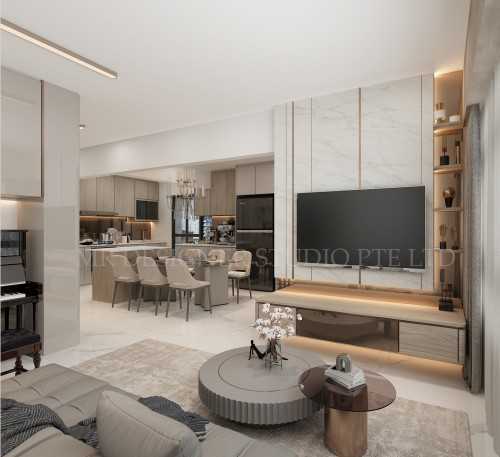 Contemporary Living Room at Mcnair road