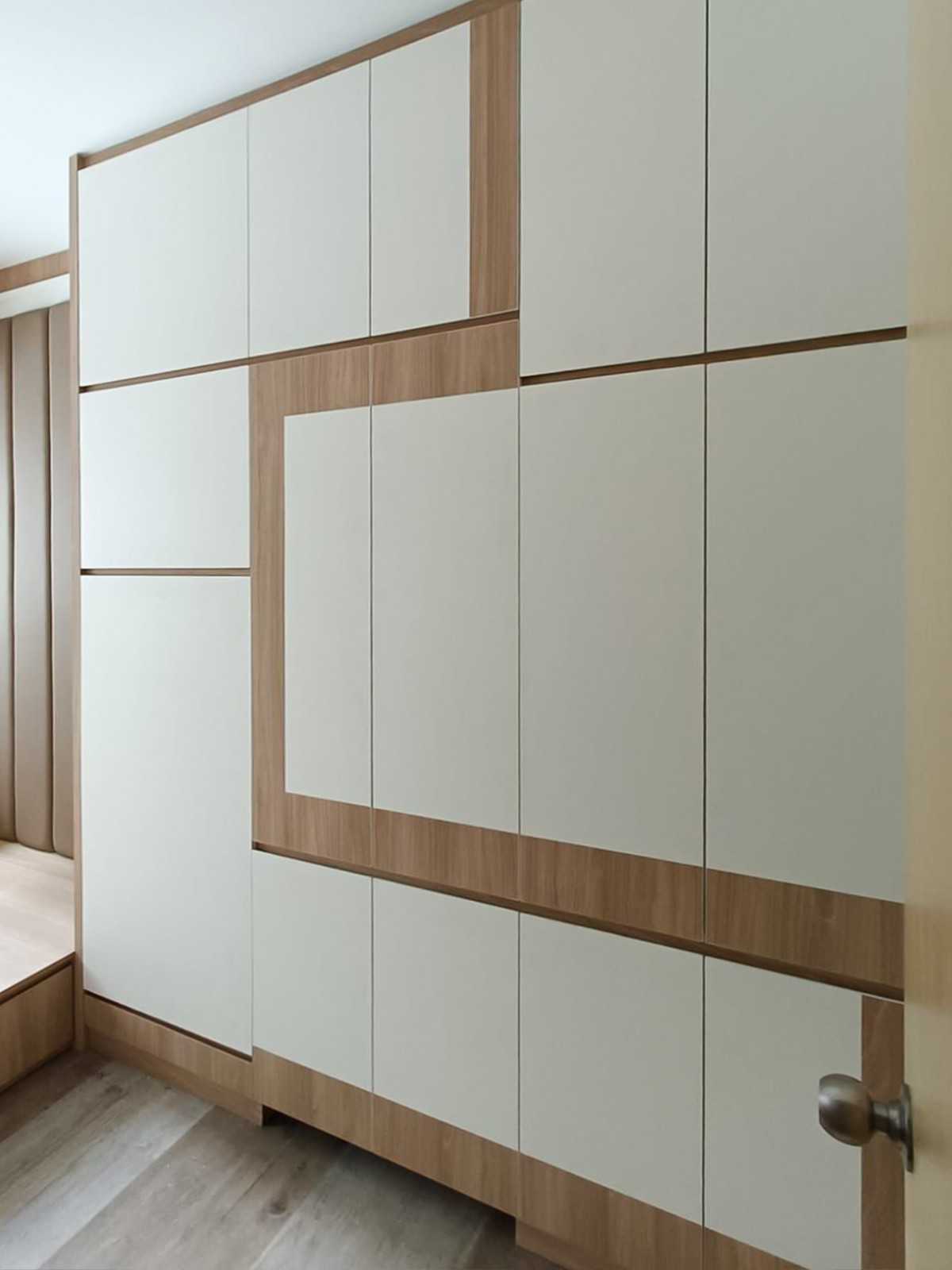 Scandinavian Bedroom with Wardrobe and Built-in Bed