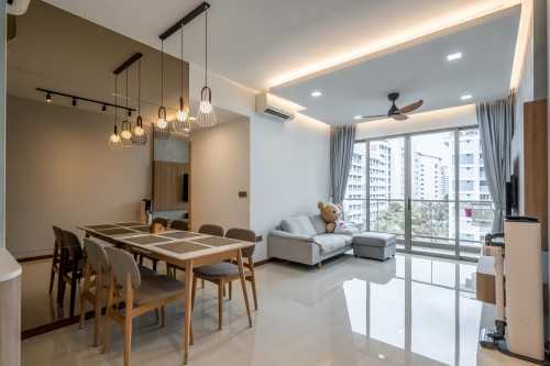 Modern Living Room at Pasir Ris | Sea Horizon