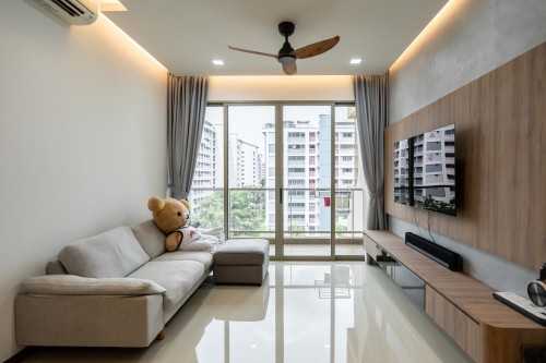 Modern Living Room at Pasir Ris | Sea Horizon