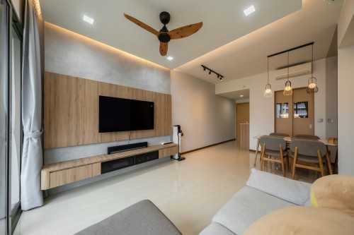 Modern Living Room at Pasir Ris | Sea Horizon