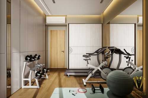 Contemporary Home Gym at Nyon condo